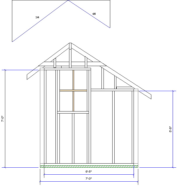 Saltbox Roof Framing Side framing